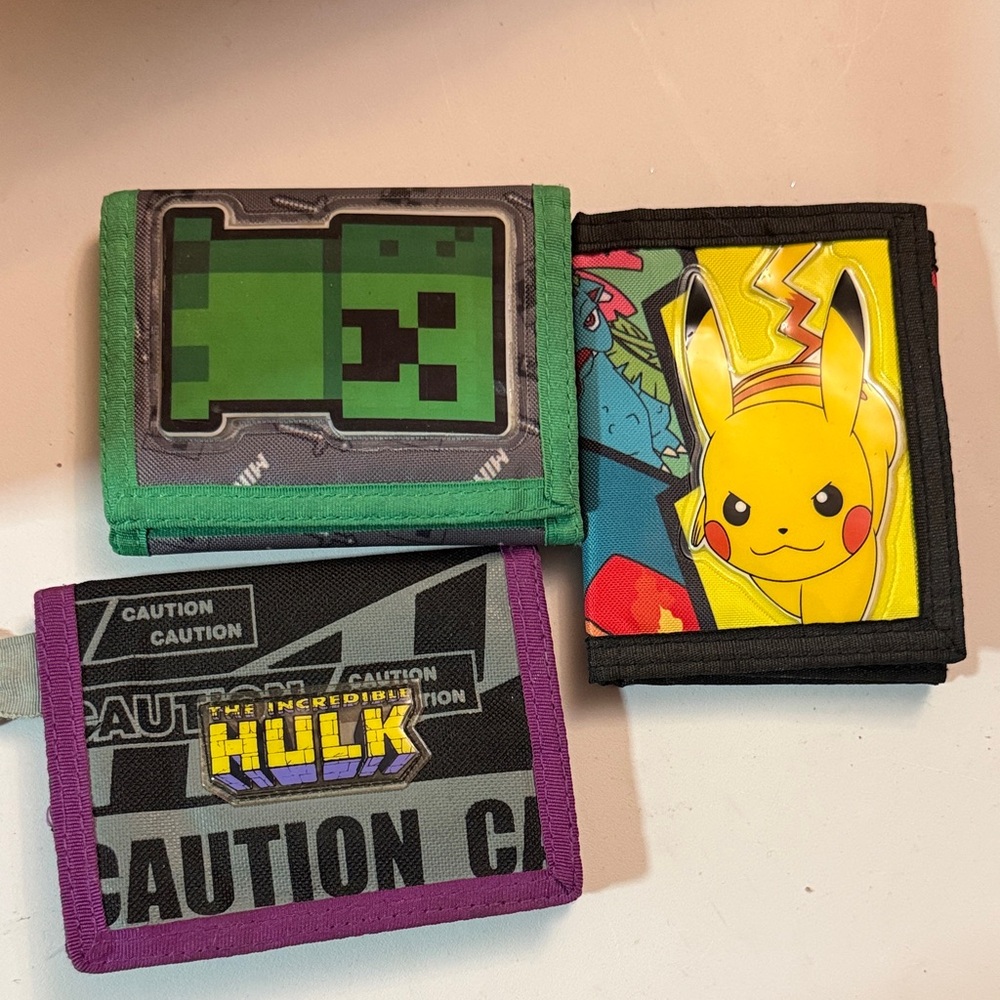 Colorful Character Wallet Trio